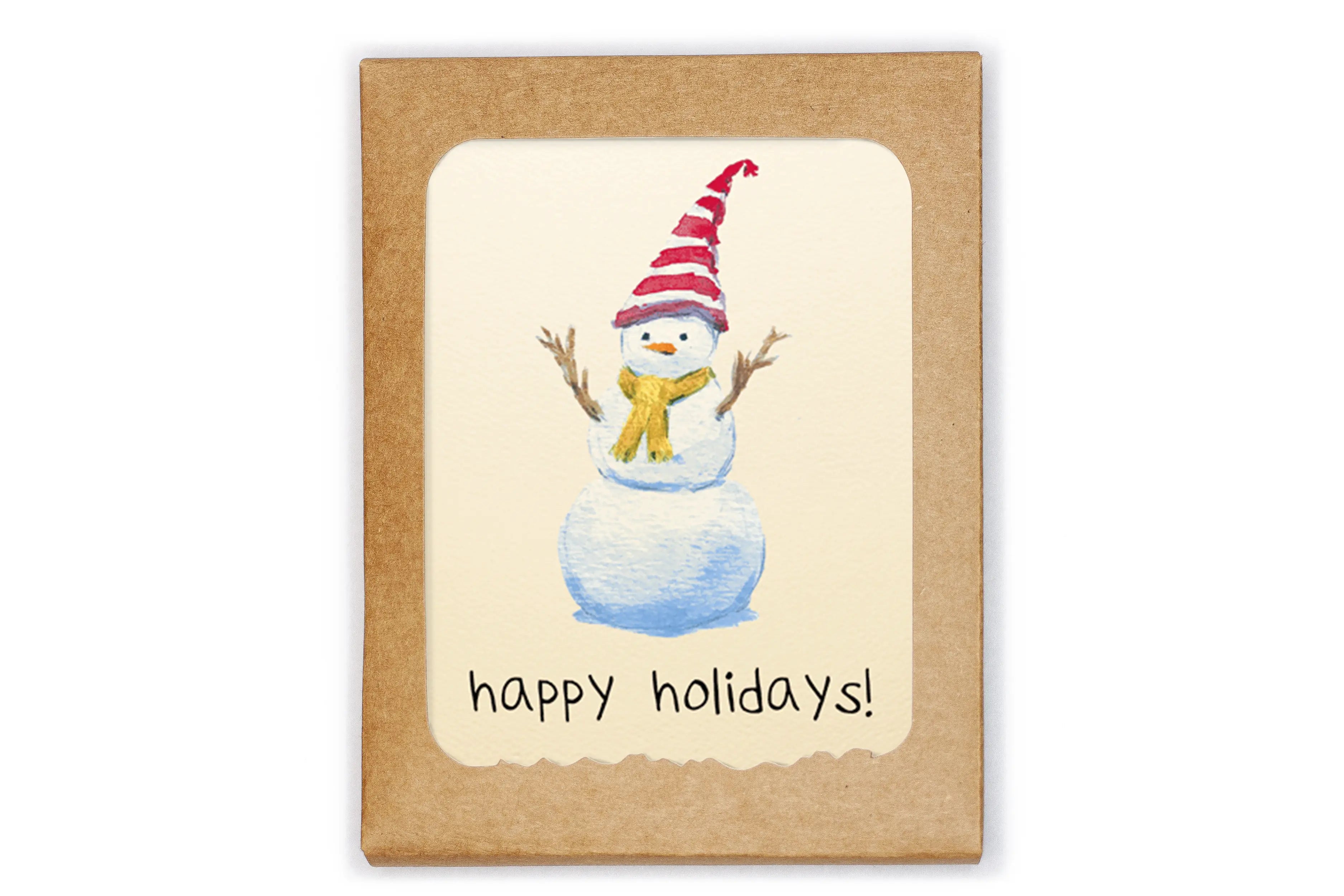 Pack of 8 Cards - Winter - Snowman