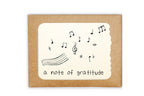 Pack of 8 Cards - Thank You - Music Notes