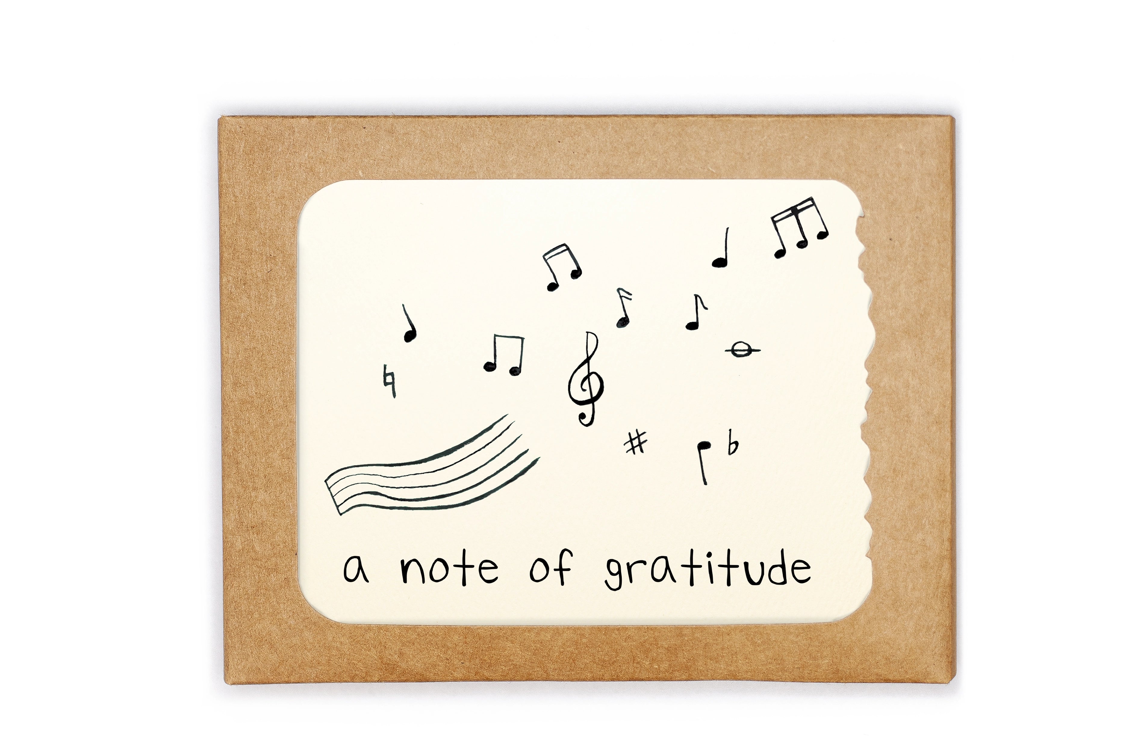 Pack of 8 Cards - Thank You - Music Notes