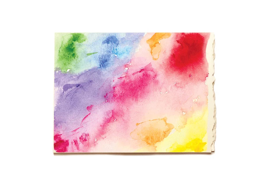 Colorful watercolor painting on a white background
