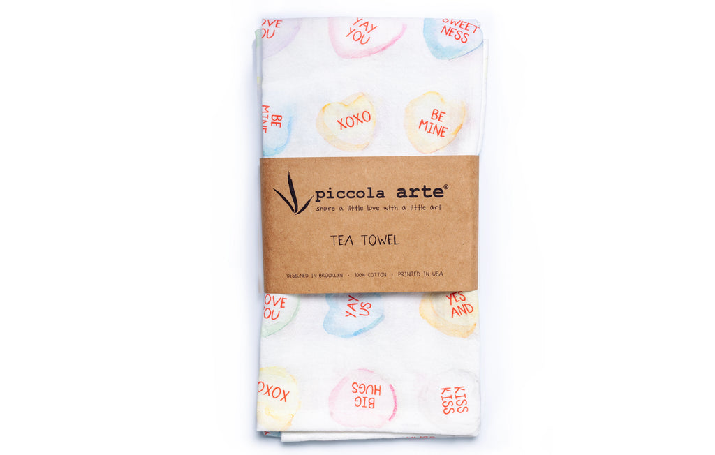 Tea Towels - Valentine's Day - Candy Hearts