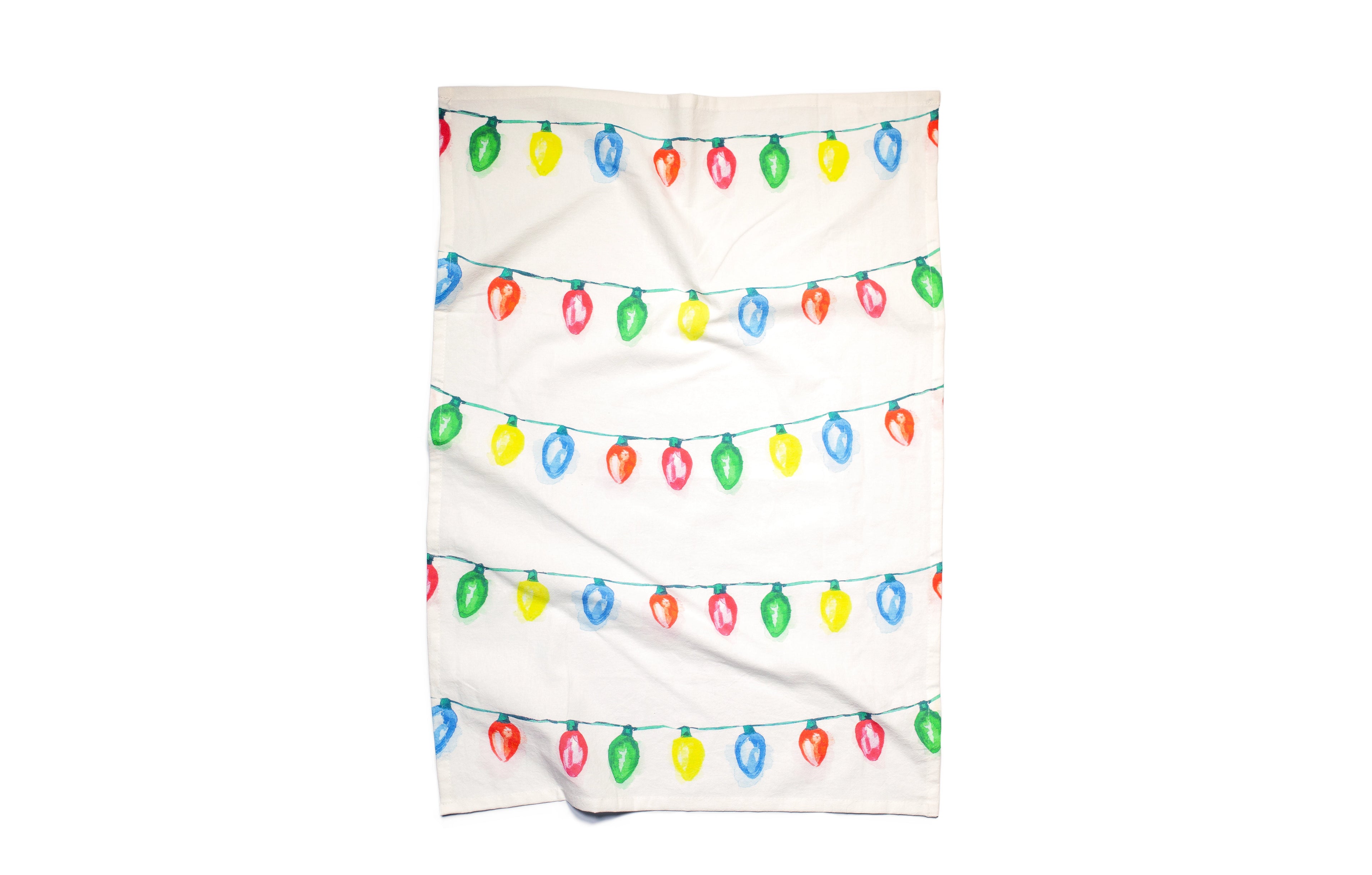 Tea Towels - Holidays, Winter - Christmas - String Lights