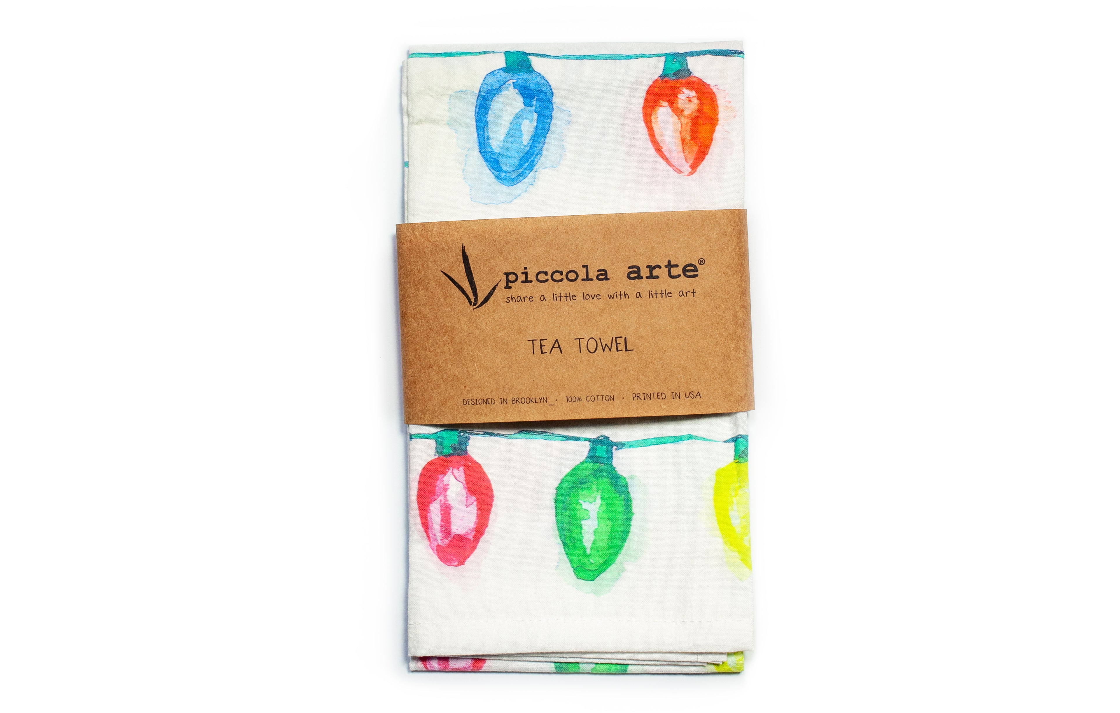 Tea Towels - Holidays, Winter - Christmas - String Lights
