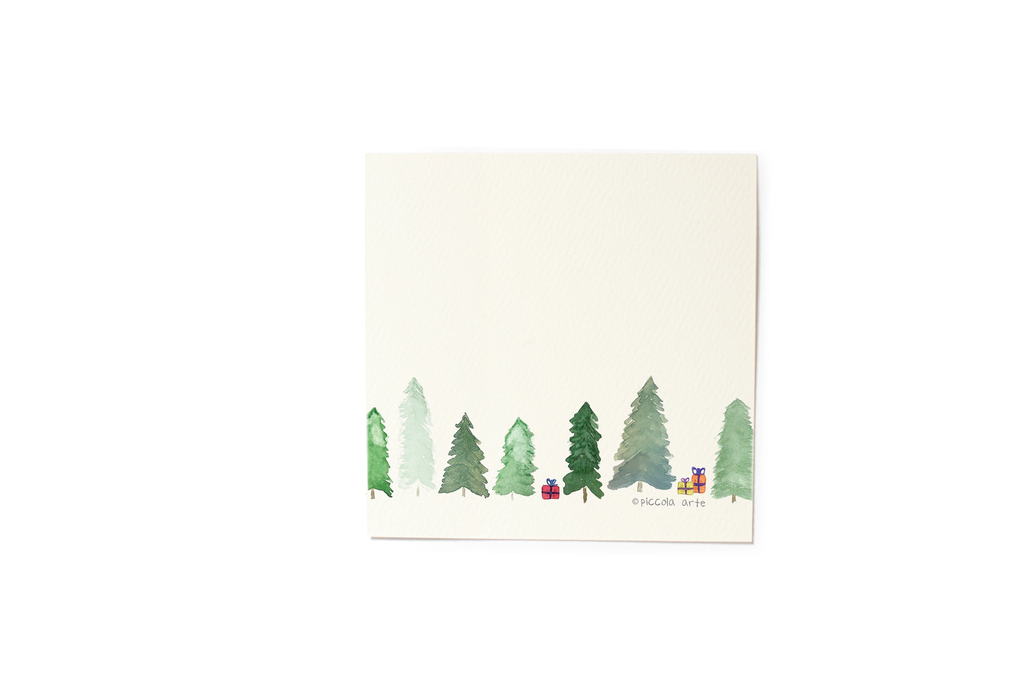 Mini Stationery Set - Christmas Trees